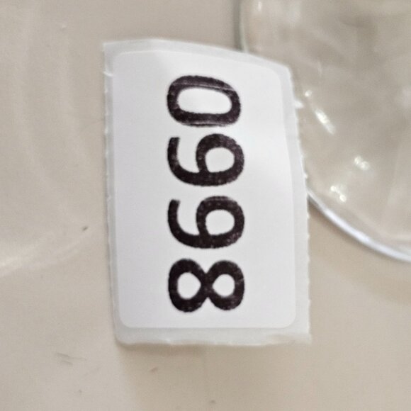 2 Crystal Flared Wine Glasses 7.5" elegant minimalist glass 8oz vtg ribbed 1990s - Picture 9 of 9